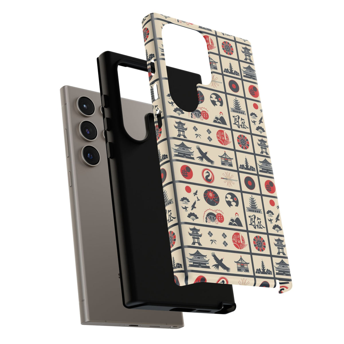 Japanese Pattern Phone Case – Elegant & Timeless Design for Your Phone 099