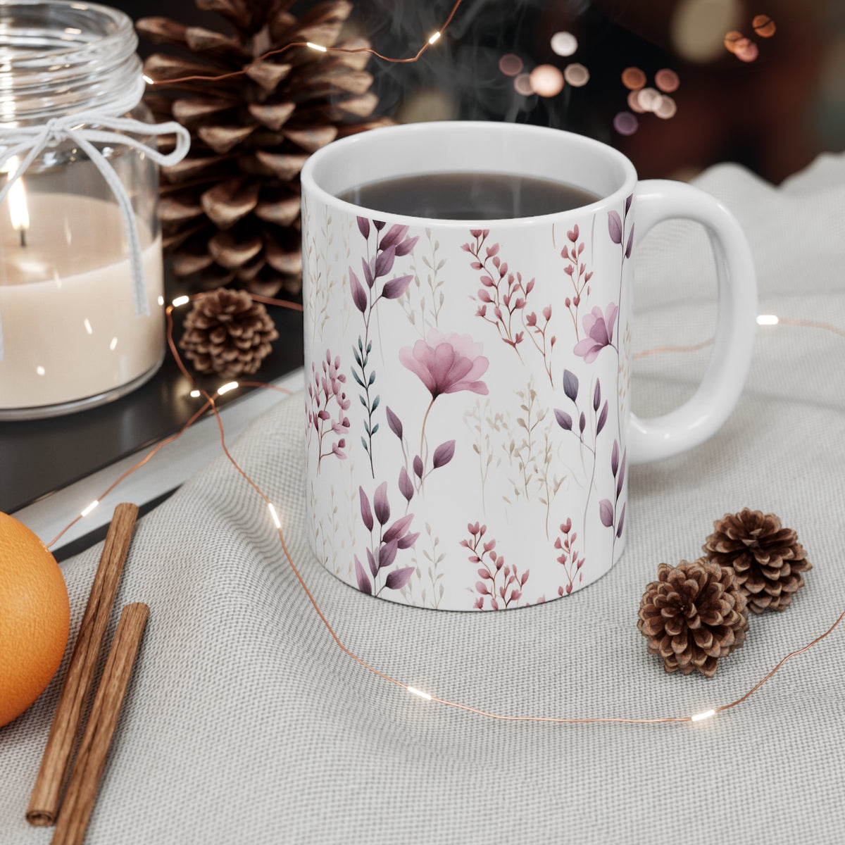 Various Watercolor Design All Over Coffee Mug – Unique Artistic Ceramic Coffee Cup 198