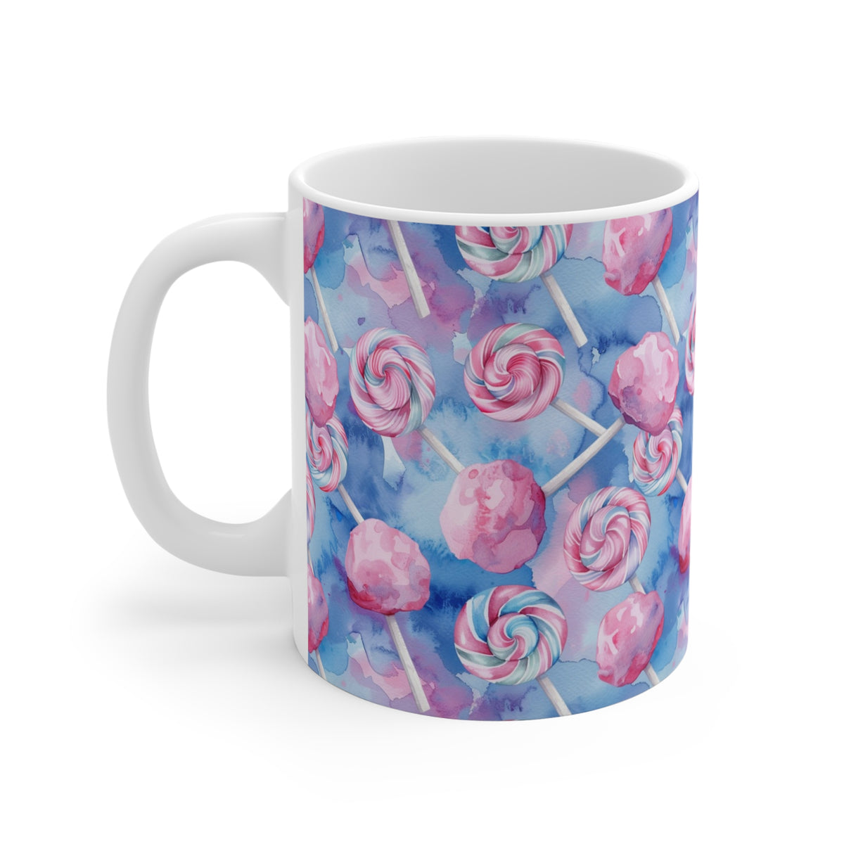 Colorful All-Over Candy Theme Coffee Mug Fun Ceramic Drinkware 389