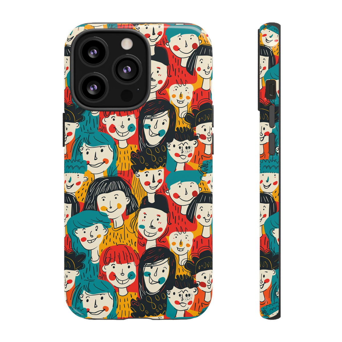 Happy Faces Phone Case – Joyful and Cheerful Design for a Bright Look 3