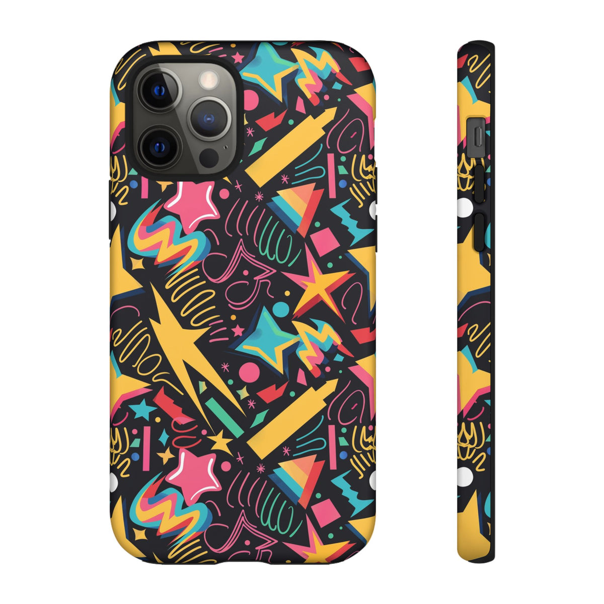 90s Themed Seamless Pattern Phone Case – Embrace Retro Style and Protection 232