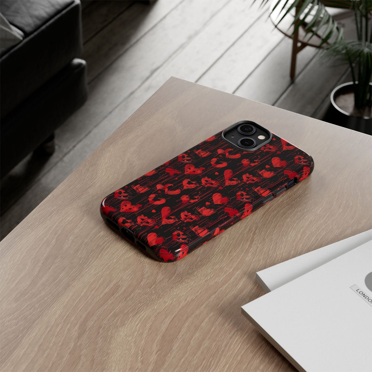 Heart Pattern Phone Case – Stylish & Loving Design for Your Device 825