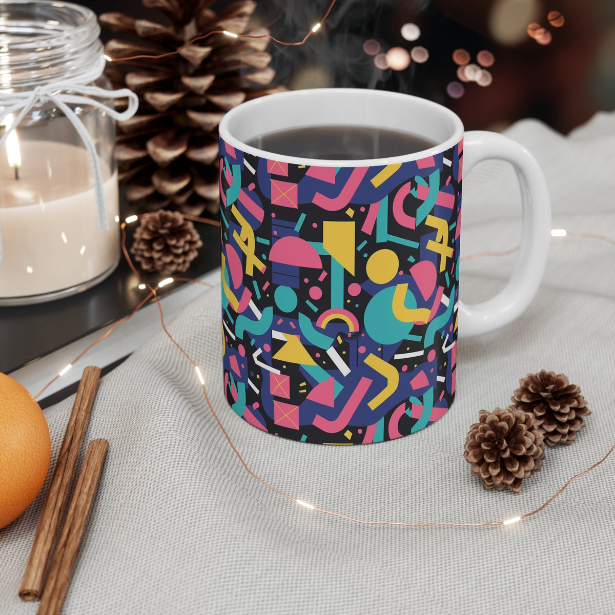 90s Retro Coffee Mug - Full Wrap Design 550