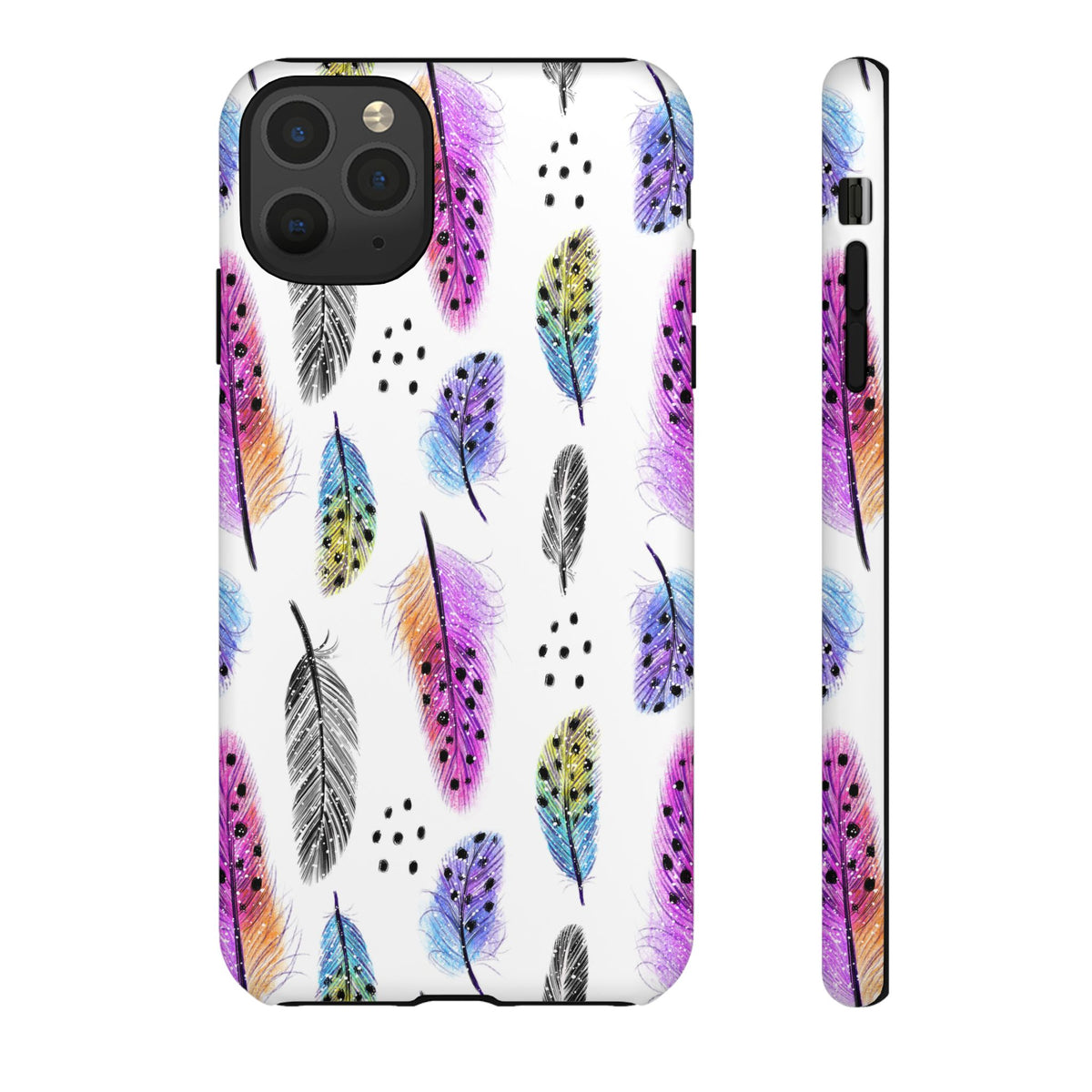 Feather Pattern Phone Case – Elegant & Durable Protection for Your Phone