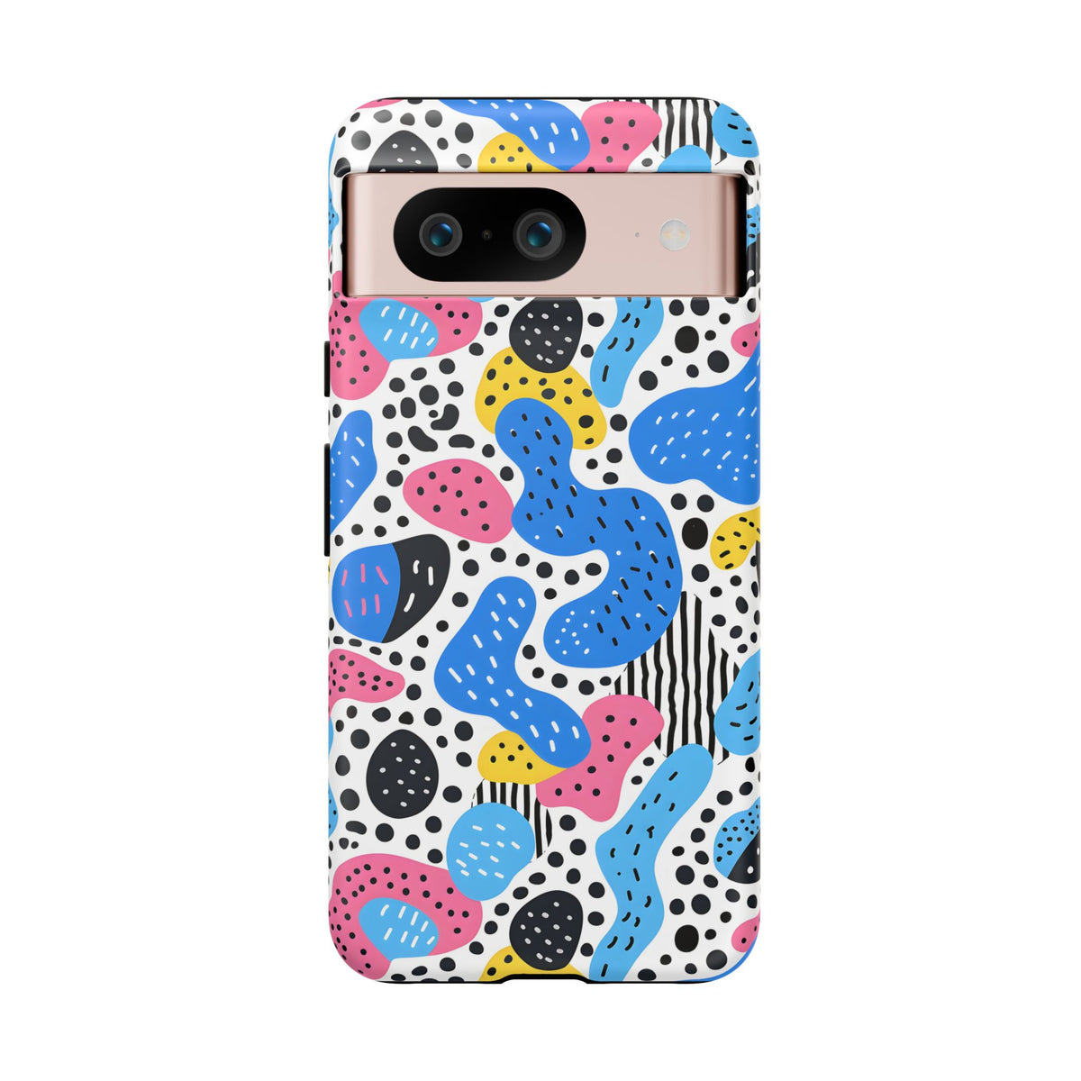 Abstract Baby Blue Memphis Design Phone Case – Sleek and Contemporary Artistry 2