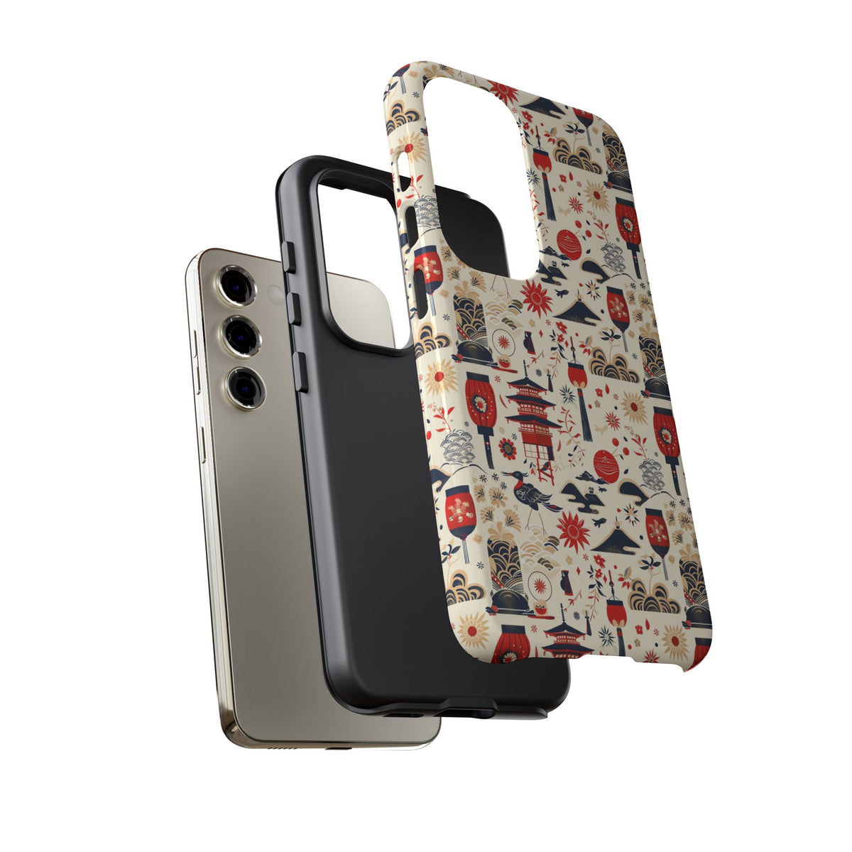 Japanese Pattern Phone Case – Elegant & Timeless Design for Your Phone 024