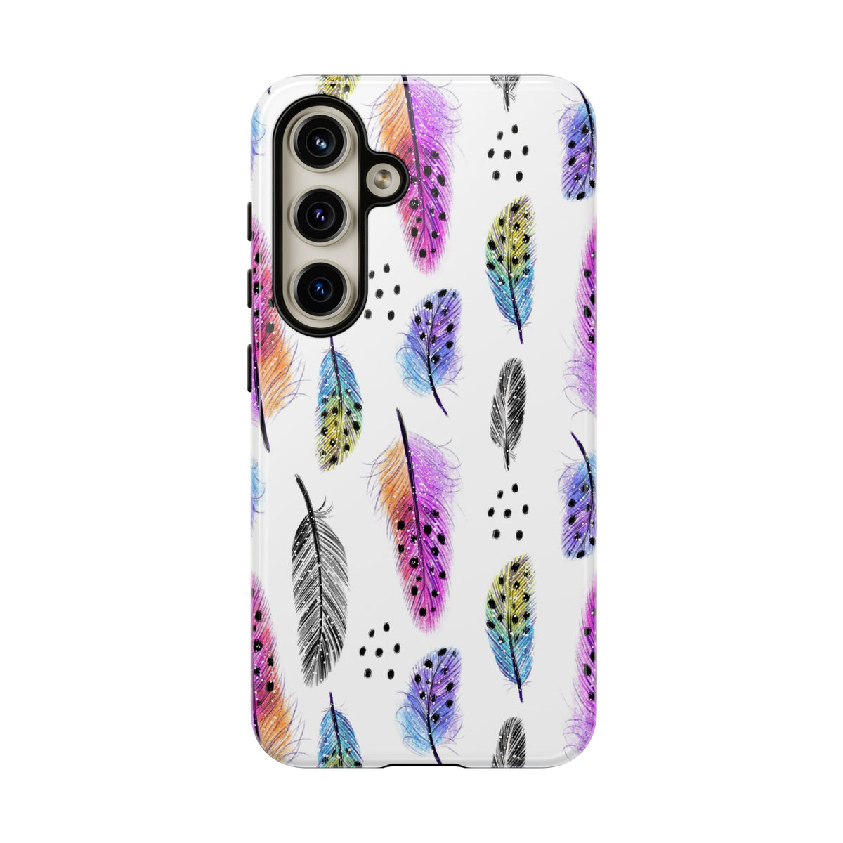 Feather Pattern Phone Case – Elegant & Durable Protection for Your Phone