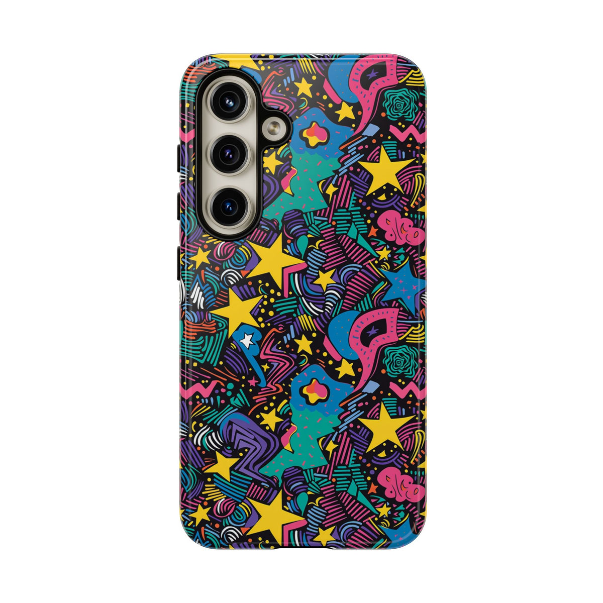 90s Themed Seamless Pattern Phone Case – Embrace Retro Style and Protection 227