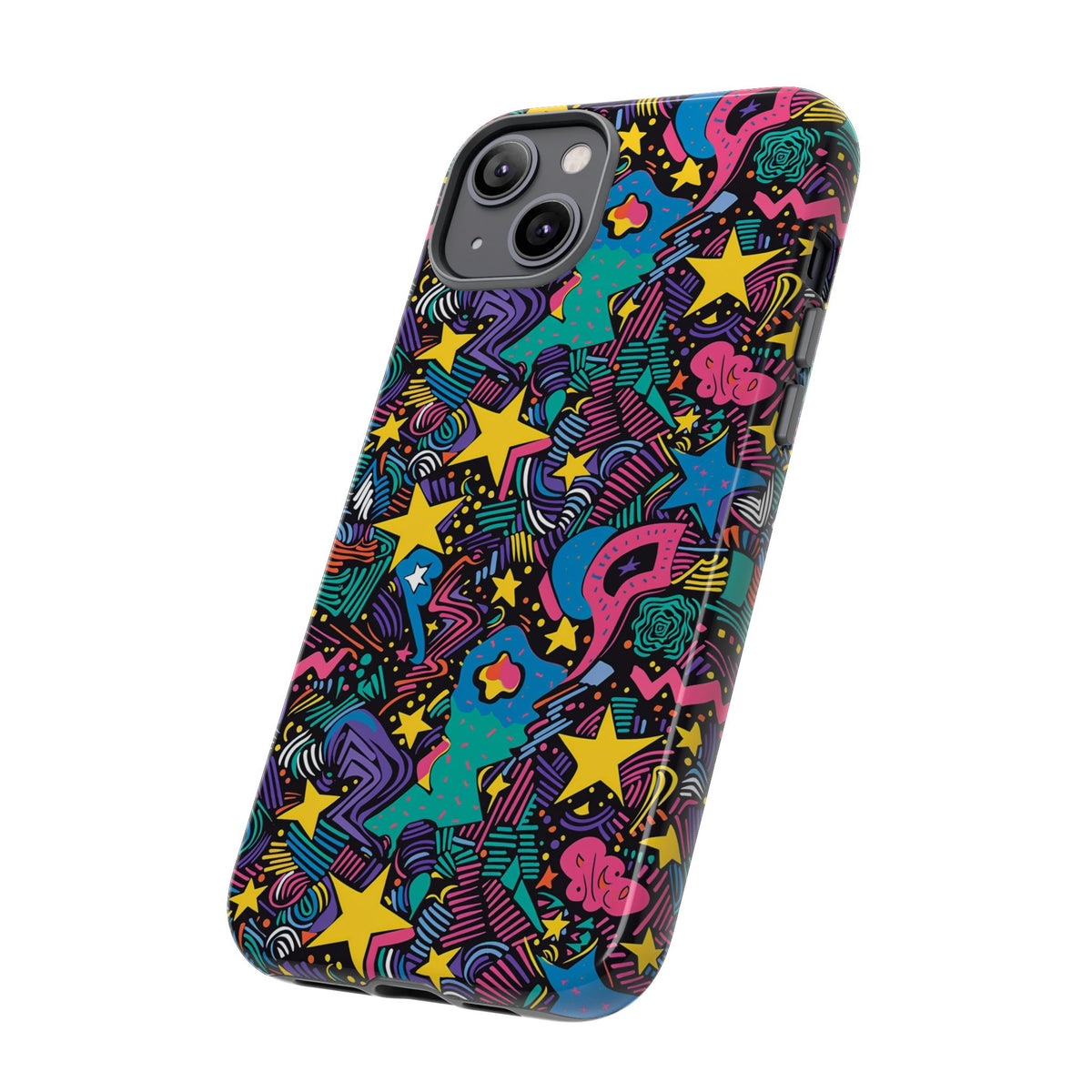 90s Themed Seamless Pattern Phone Case – Embrace Retro Style and Protection 227