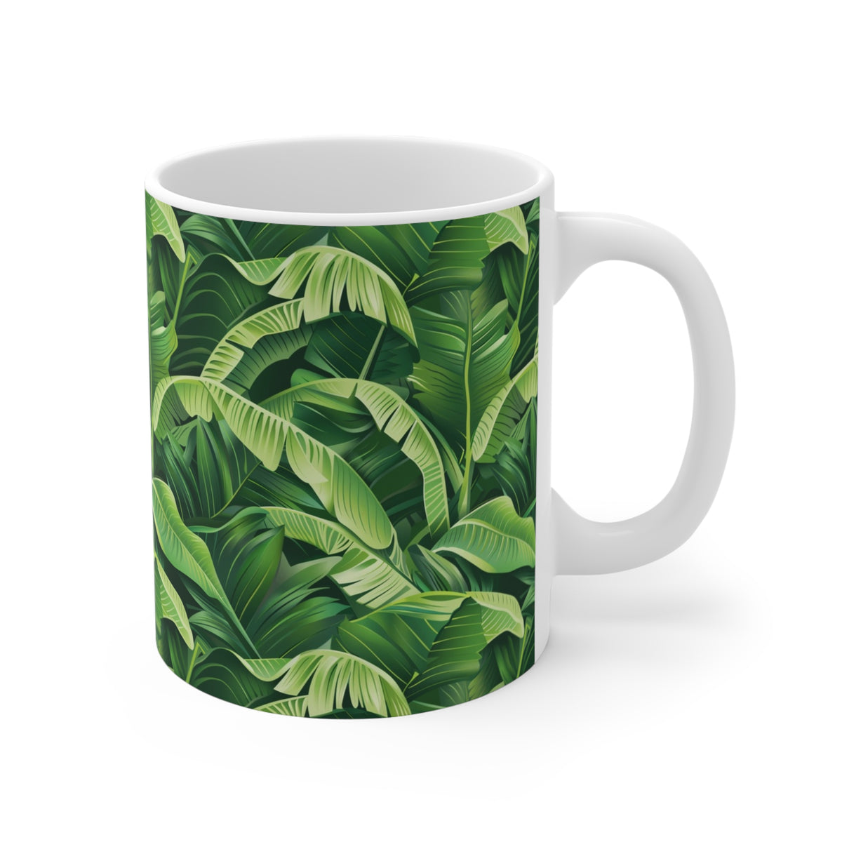 Endless Forest Pattern Coffee Mug - Nature-Inspired Ceramic Drinkware 075