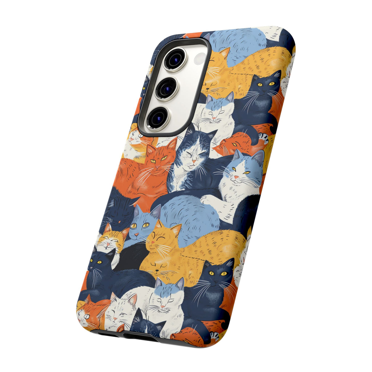 Seamless Cat Pattern Design Phone Case – Playful and Stylish Cat-Themed Phone Cover