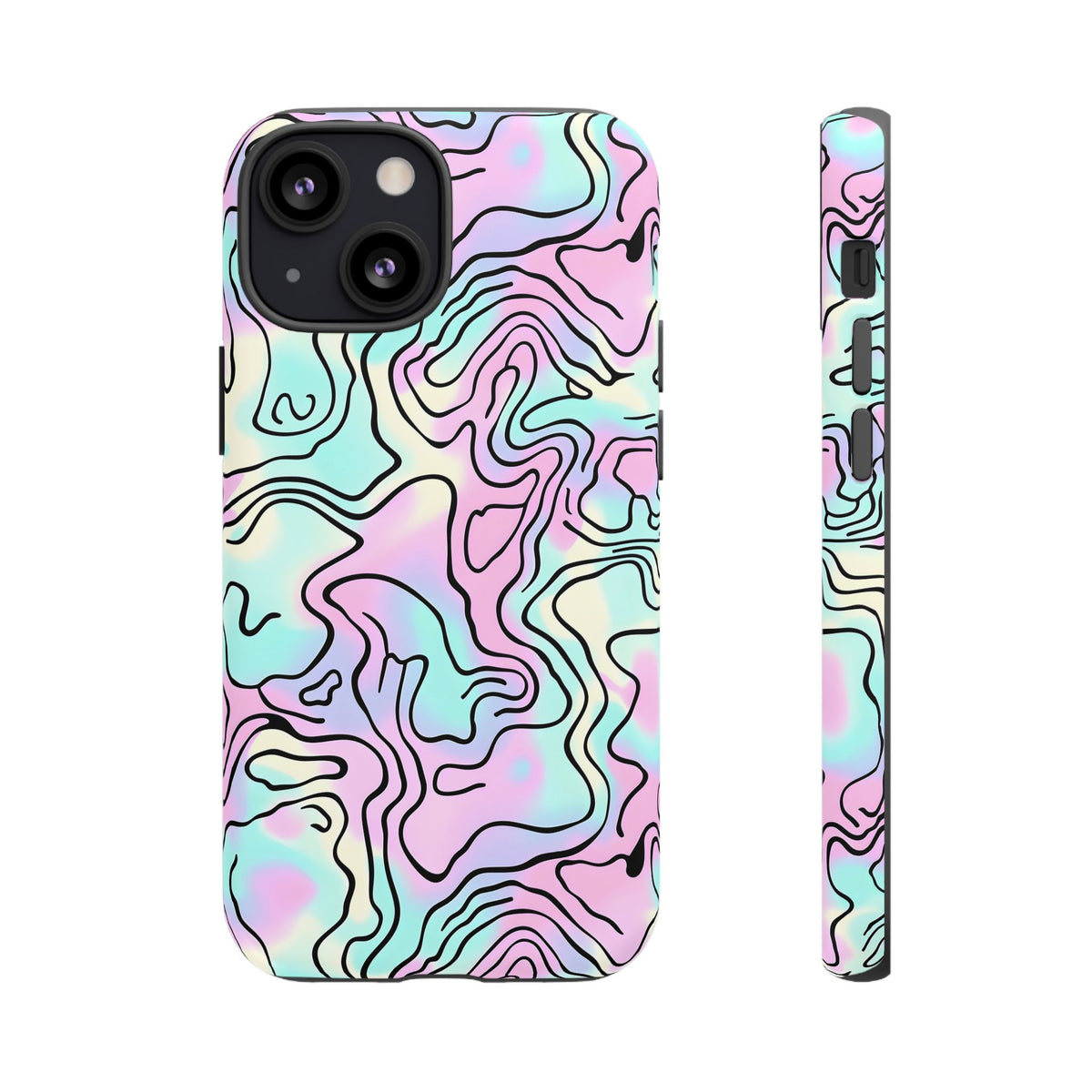 Abstract Pastel Waves and Wavy Lines Phone Case – Elegant and Modern Phone Cover