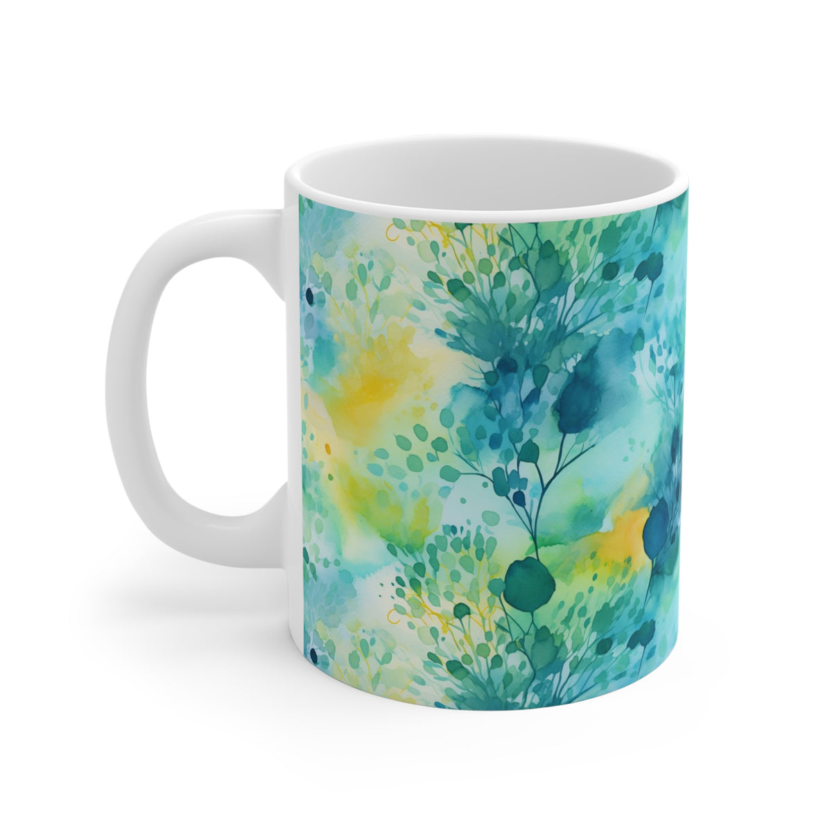 Various Watercolor Design All Over Coffee Mug – Unique Artistic Ceramic Coffee Cup 117