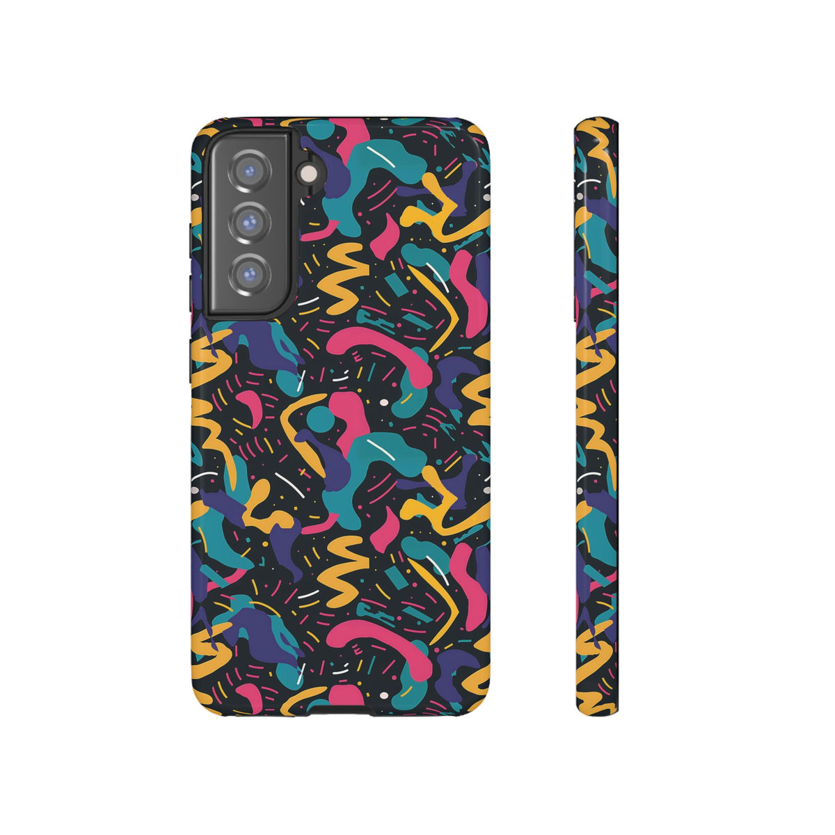 90s Themed Seamless Pattern Phone Case – Embrace Retro Style and Protection 235