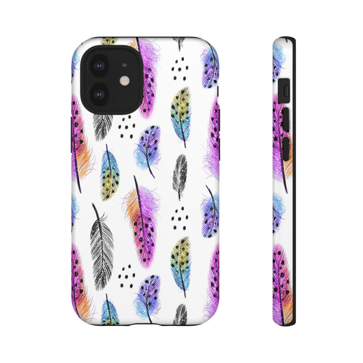 Feather Pattern Phone Case – Elegant & Durable Protection for Your Phone