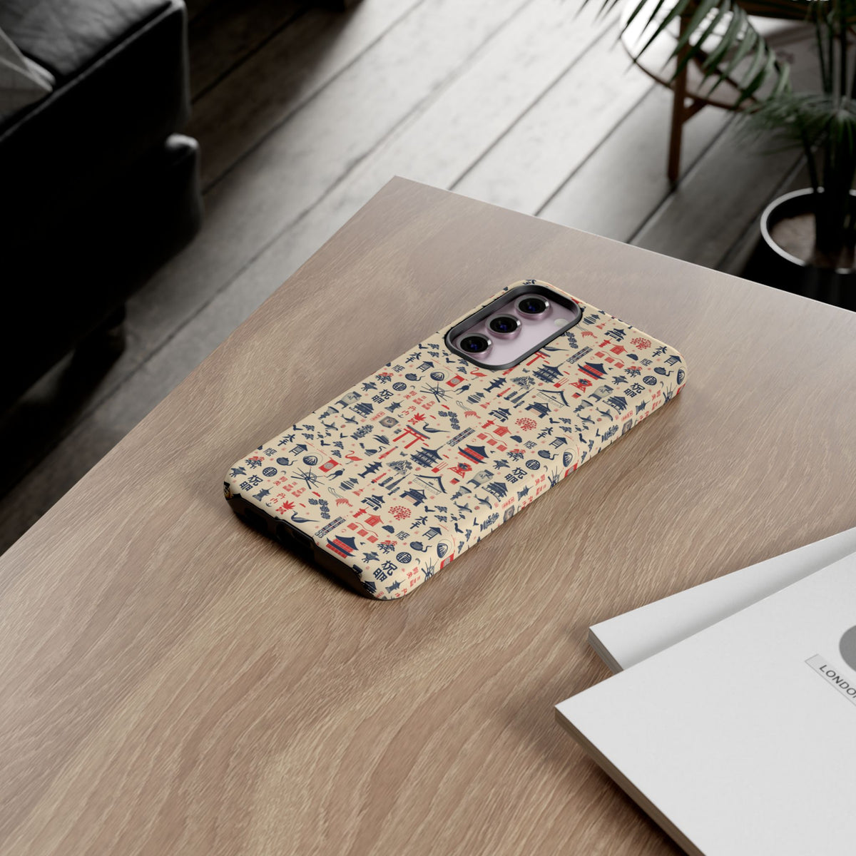 Japanese Pattern Phone Case – Elegant & Timeless Design for Your Phone 086