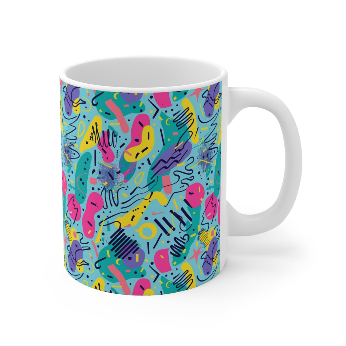 90s Retro Coffee Mug - Full Wrap Design 536