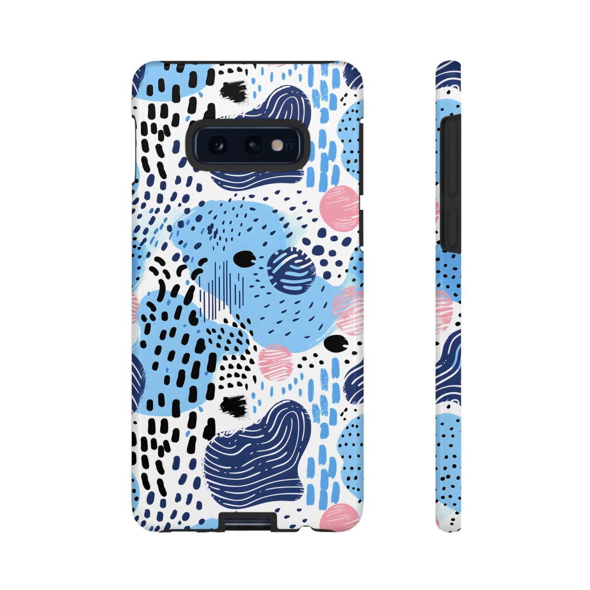 Abstract Baby Blue Memphis Design Phone Case – Sleek and Contemporary Artistry 3