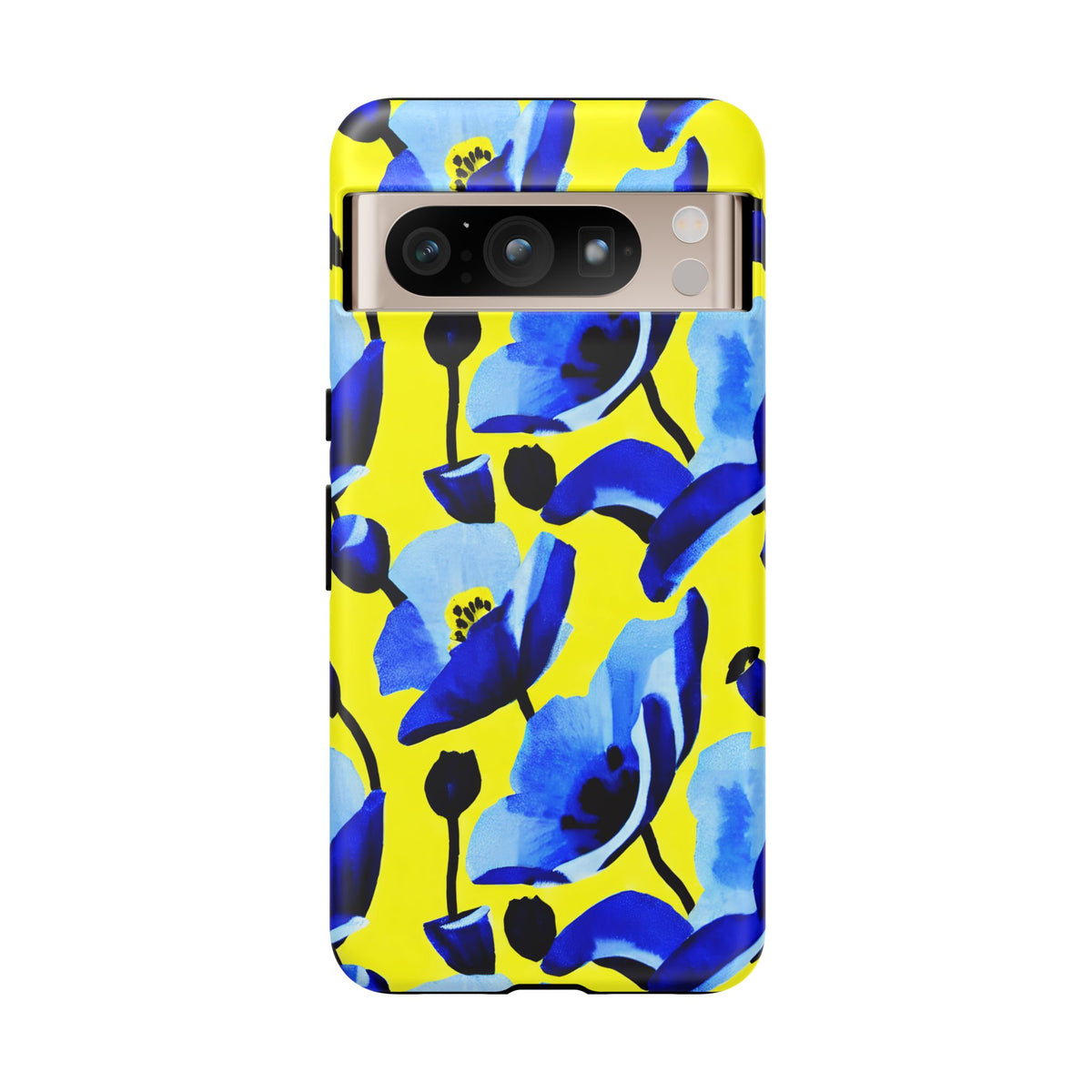 Vibrant Blue Floral Phone Case – A Perfect Fusion of Style and Protection