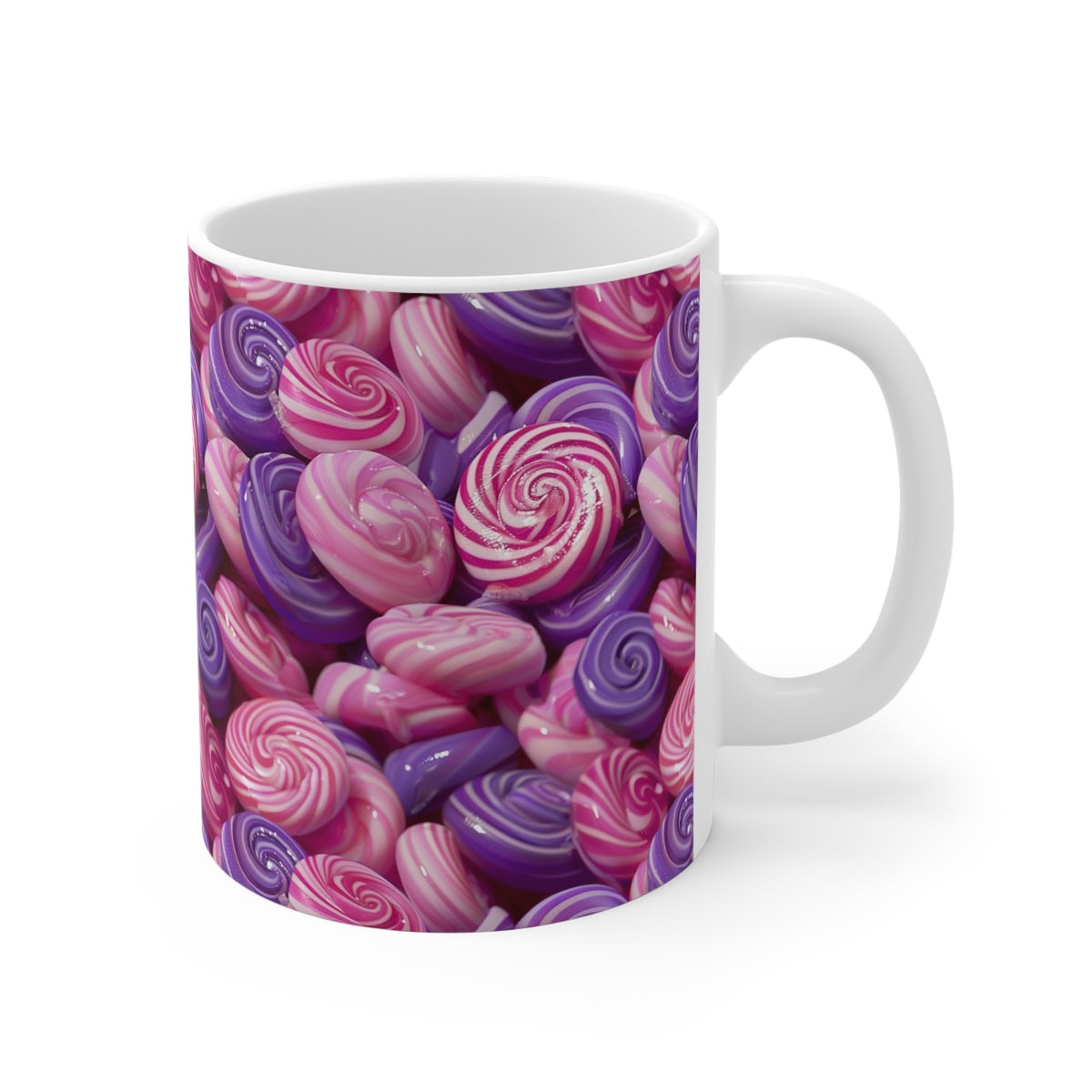 Colorful All-Over Candy Theme Coffee Mug Fun Ceramic Drinkware 337