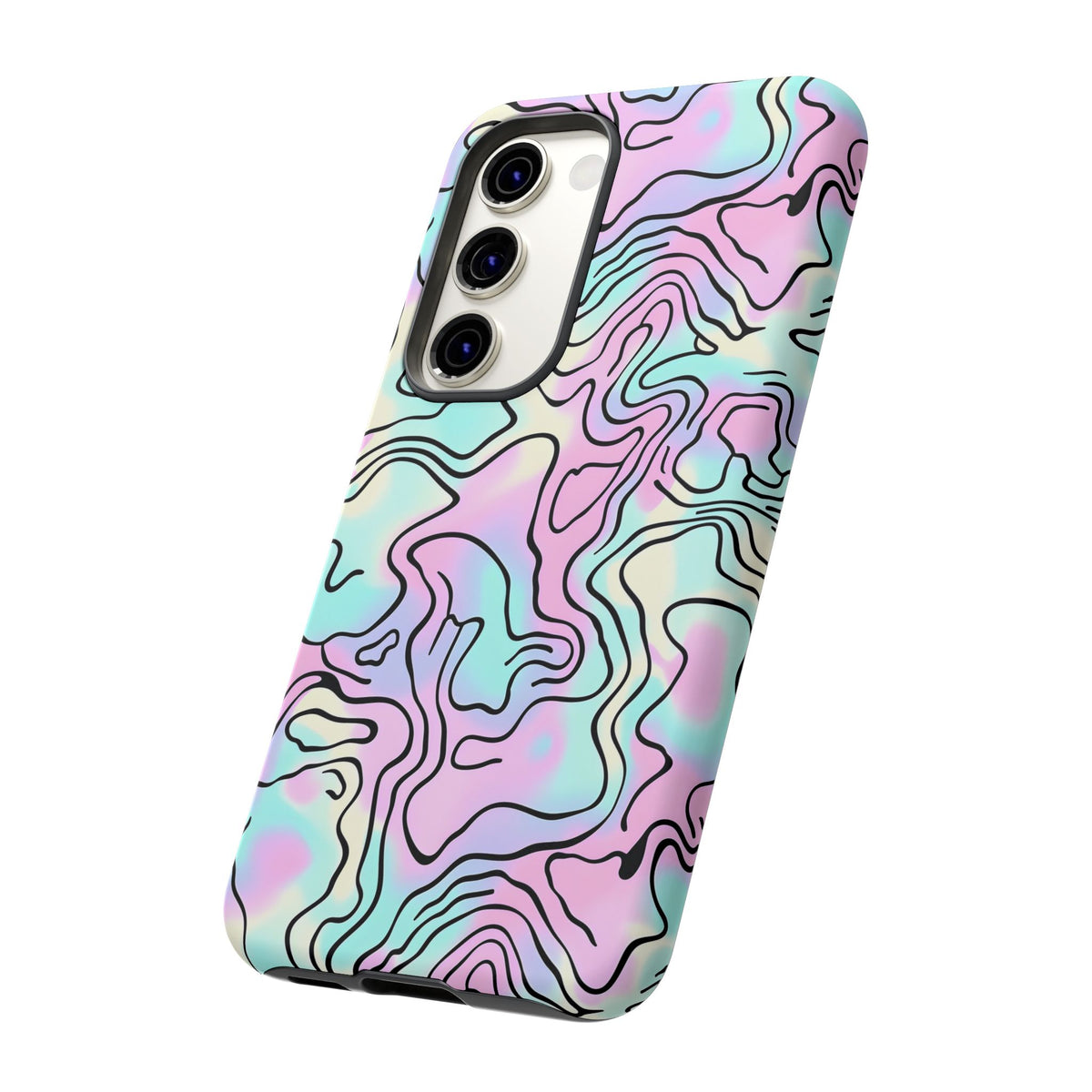 Abstract Pastel Waves and Wavy Lines Phone Case – Elegant and Modern Phone Cover