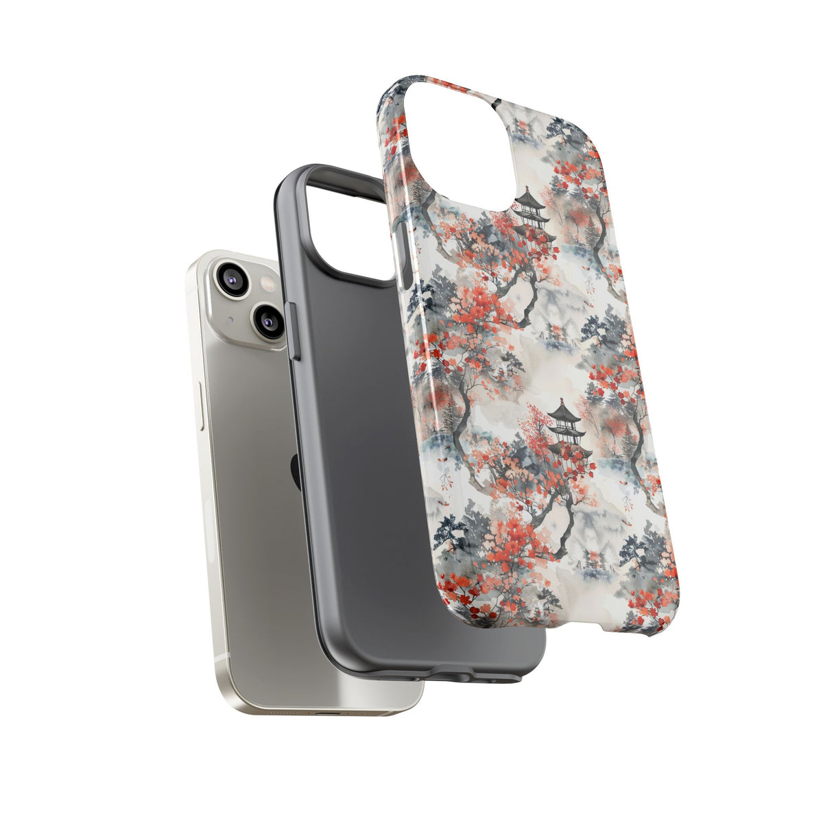 Japanese Pattern Phone Case – Elegant & Timeless Design for Your Phone 096