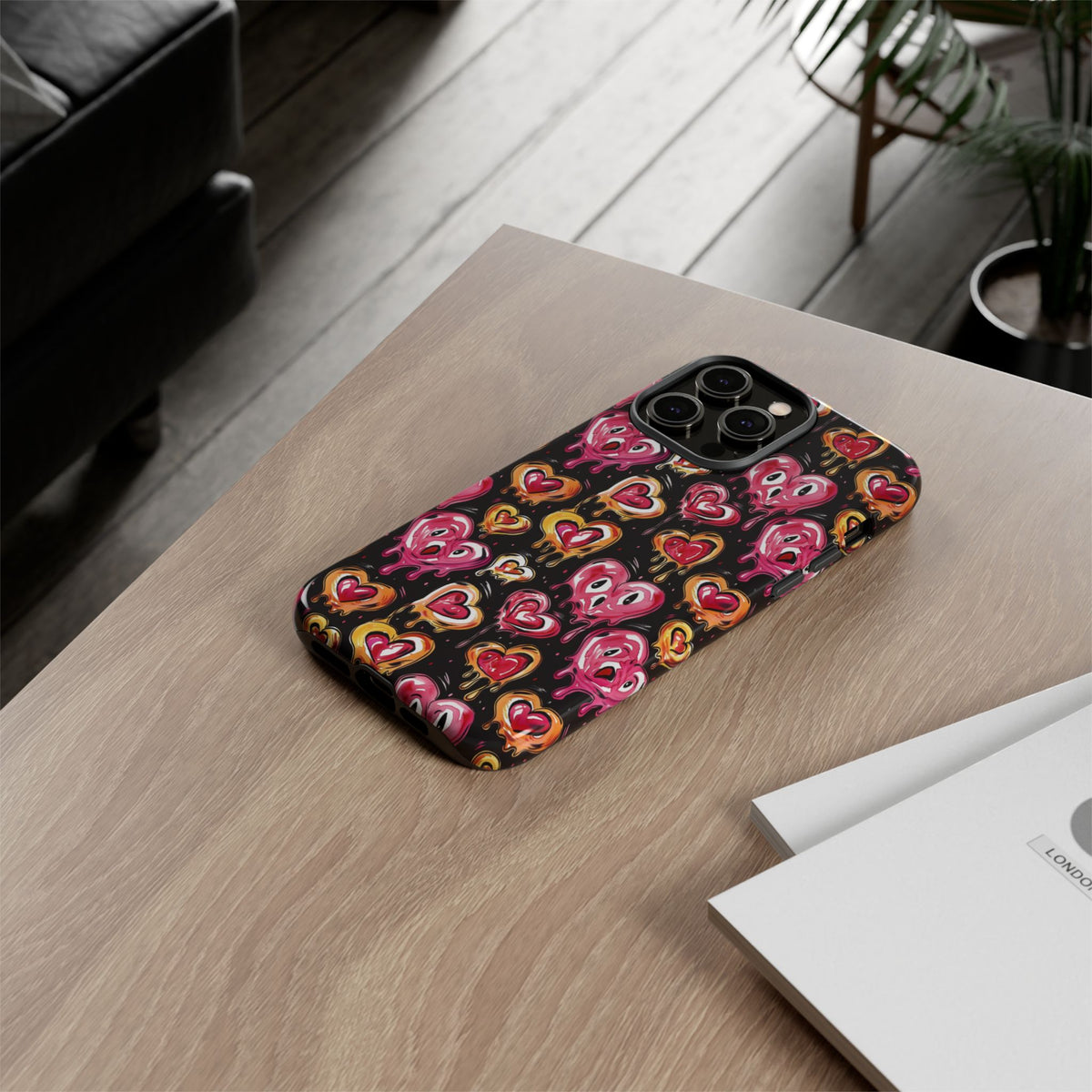 Heart Pattern Phone Case – Stylish & Loving Design for Your Device 361