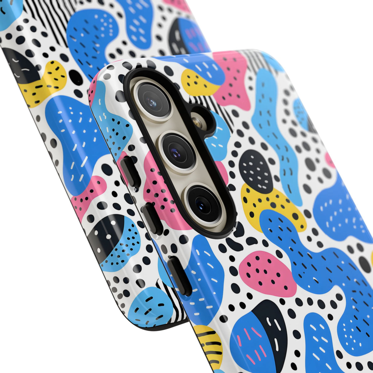 Abstract Baby Blue Memphis Design Phone Case – Sleek and Contemporary Artistry 2