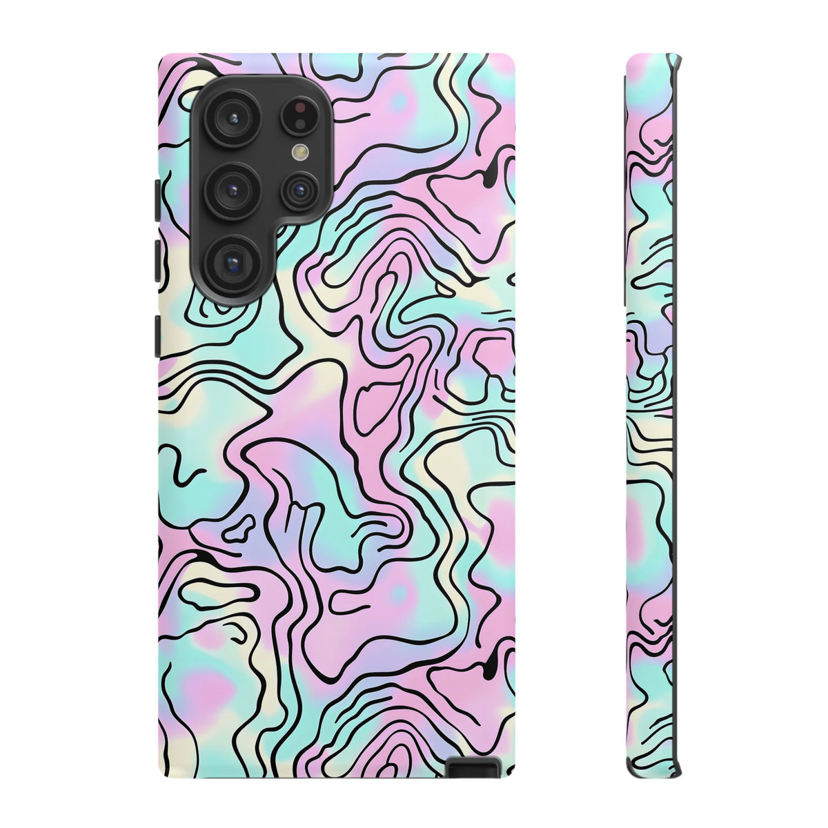 Abstract Pastel Waves and Wavy Lines Phone Case – Elegant and Modern Phone Cover