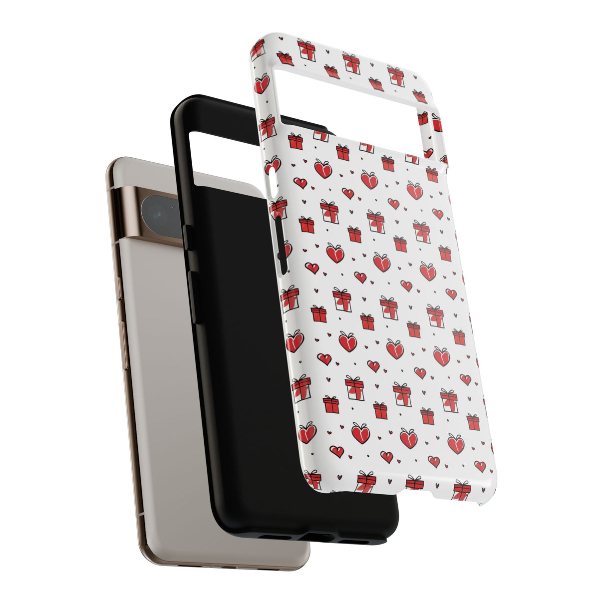 Heart Pattern Phone Case – Stylish & Loving Design for Your Device 234