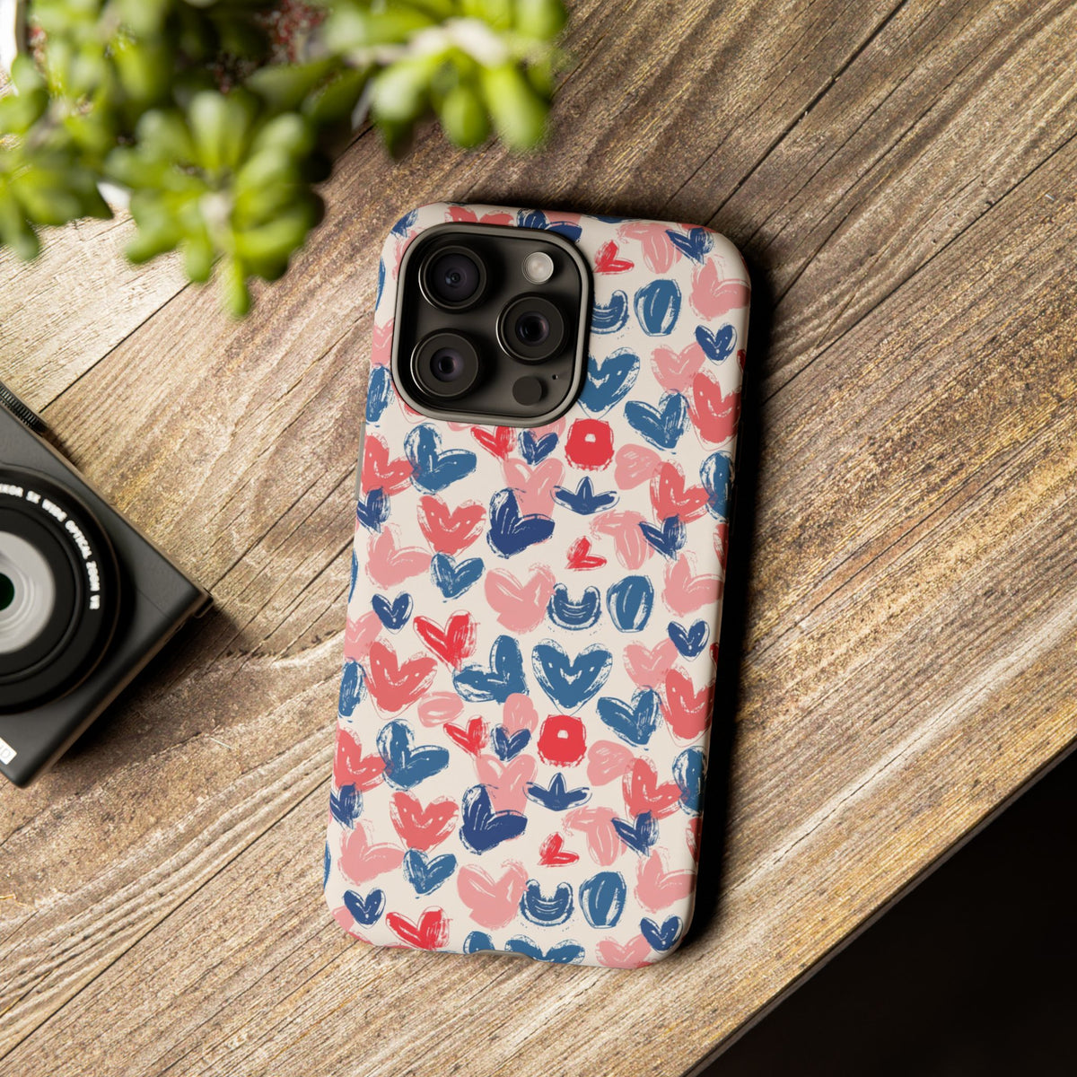 Heart Pattern Phone Case – Stylish & Loving Design for Your Device 354