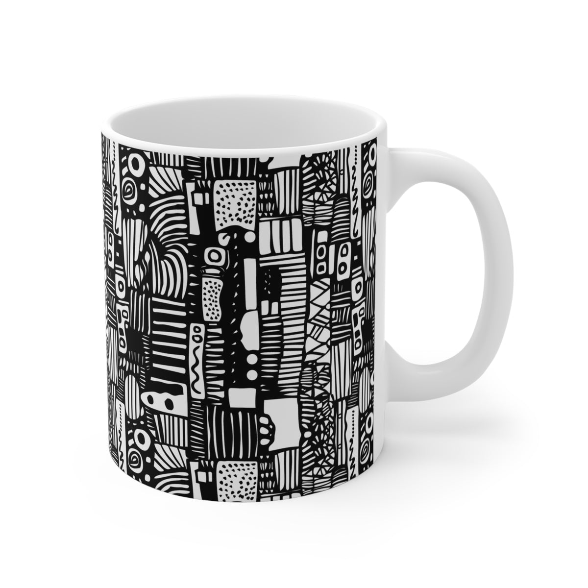 Artistic Doodle Coffee Mug - Sip with Imagination 318