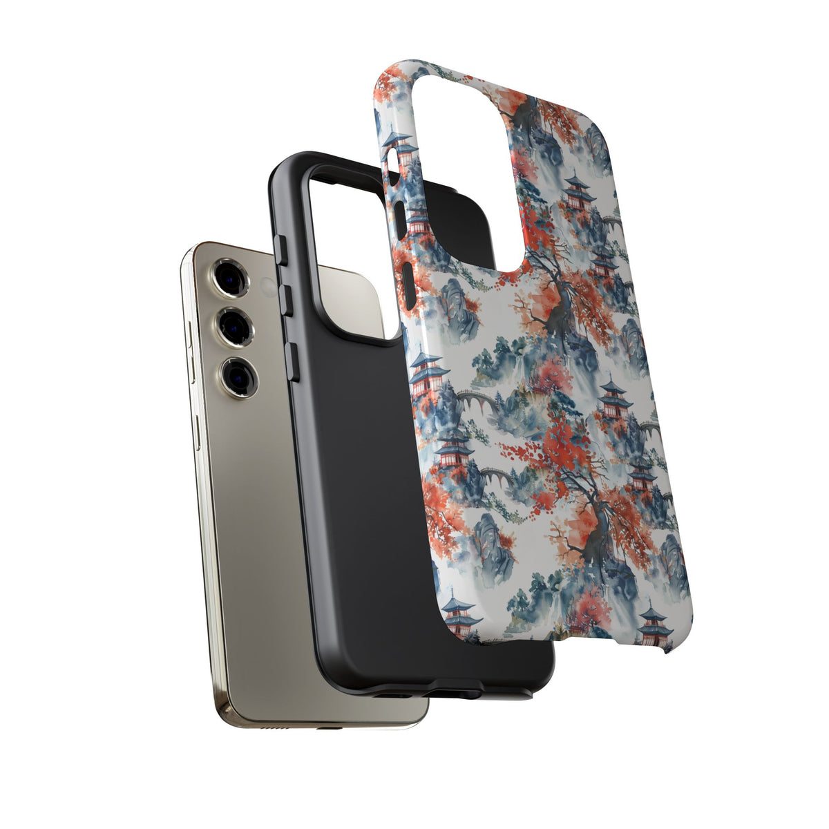 Japanese Pattern Phone Case – Elegant & Timeless Design for Your Phone 043