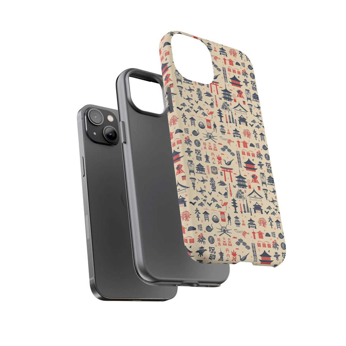 Japanese Pattern Phone Case – Elegant & Timeless Design for Your Phone 086