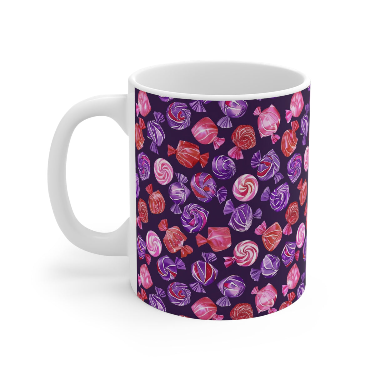 Colorful All-Over Candy Theme Coffee Mug Fun Ceramic Drinkware 333