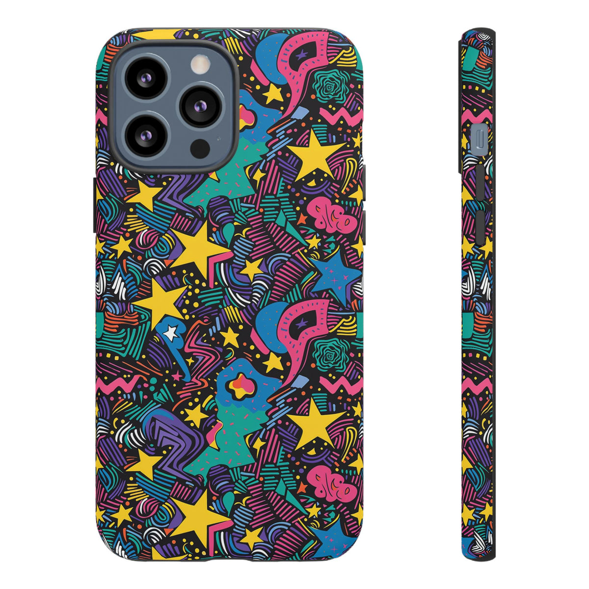 90s Themed Seamless Pattern Phone Case – Embrace Retro Style and Protection 227