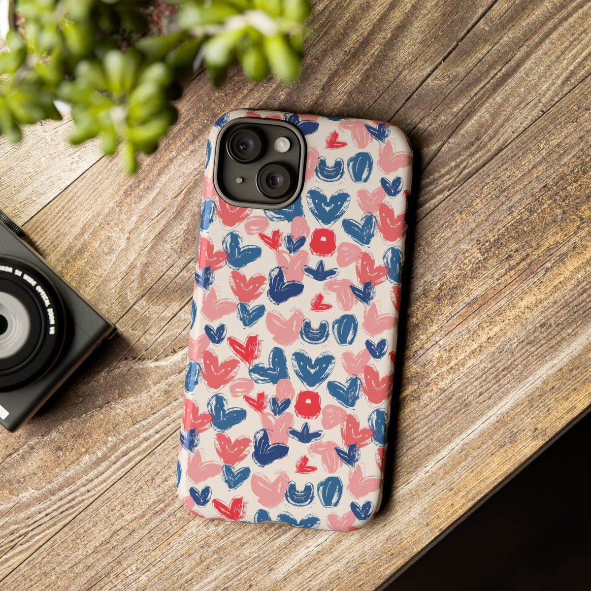 Heart Pattern Phone Case – Stylish & Loving Design for Your Device 354