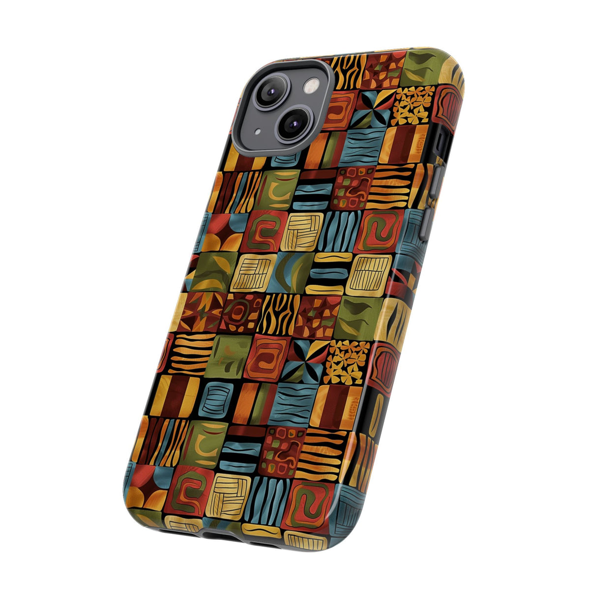 Stylish African Pattern Phone Case – Unique and Vibrant Protection 075