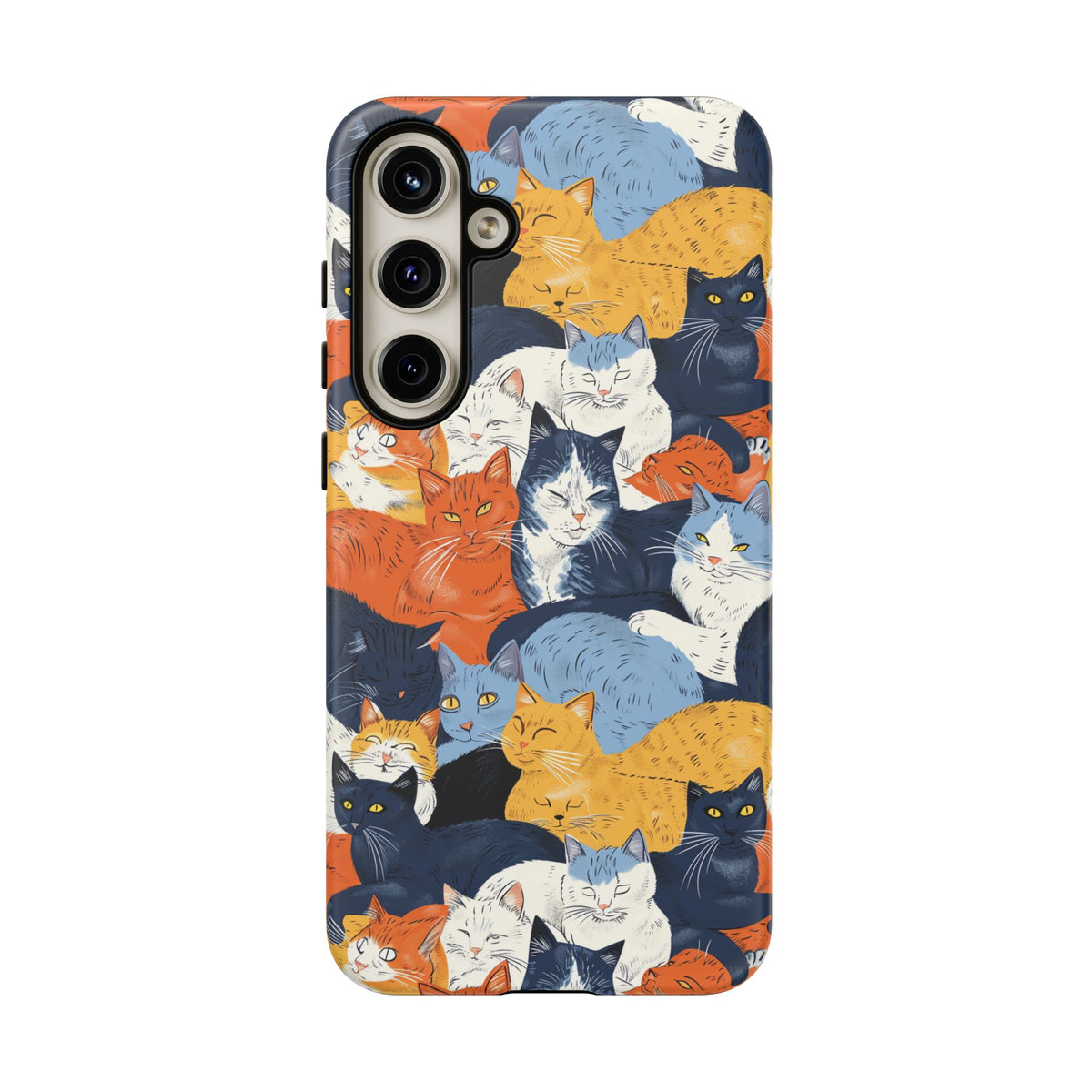 Seamless Cat Pattern Design Phone Case – Playful and Stylish Cat-Themed Phone Cover