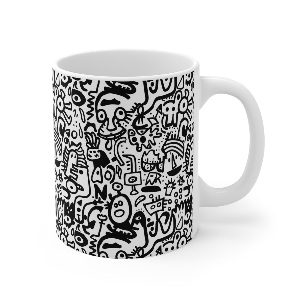 Artistic Doodle Coffee Mug - Sip with Imagination 082