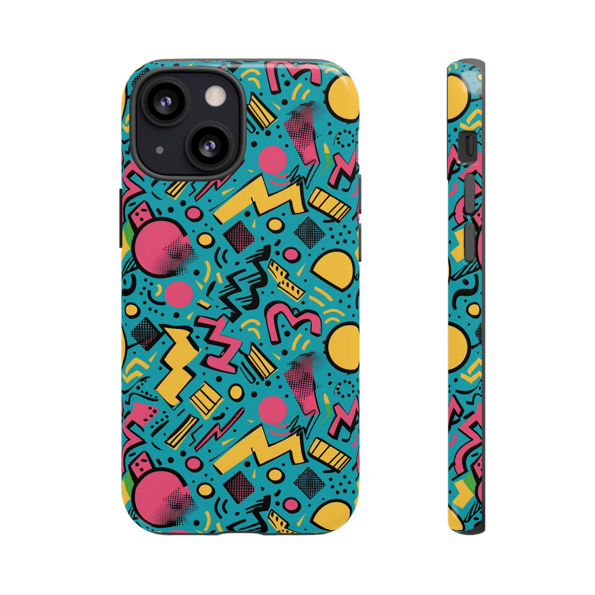 90s Themed Seamless Pattern Phone Case – Embrace Retro Style and Protection 253