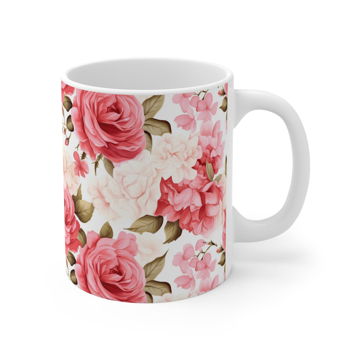 Various Watercolor Design All Over Coffee Mug – Unique Artistic Ceramic Coffee Cup 206