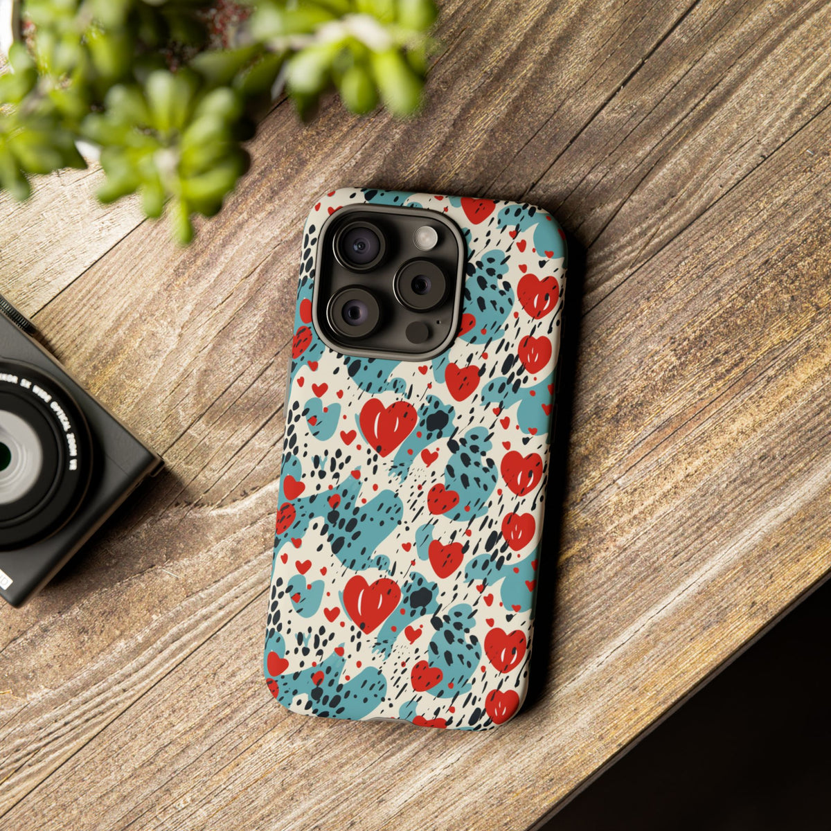 Heart Pattern Phone Case – Stylish & Loving Design for Your Device 822