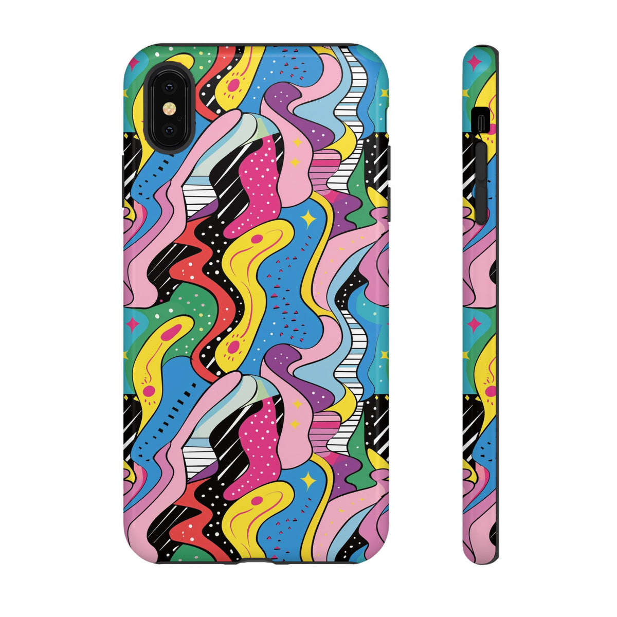 90s Themed Seamless Pattern Phone Case – Embrace Retro Style and Protection 275