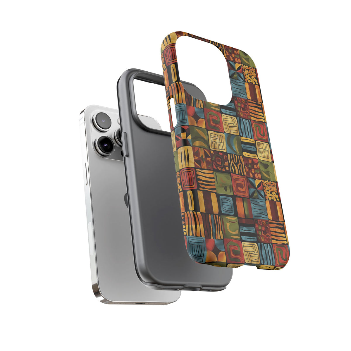 Stylish African Pattern Phone Case – Unique and Vibrant Protection 075