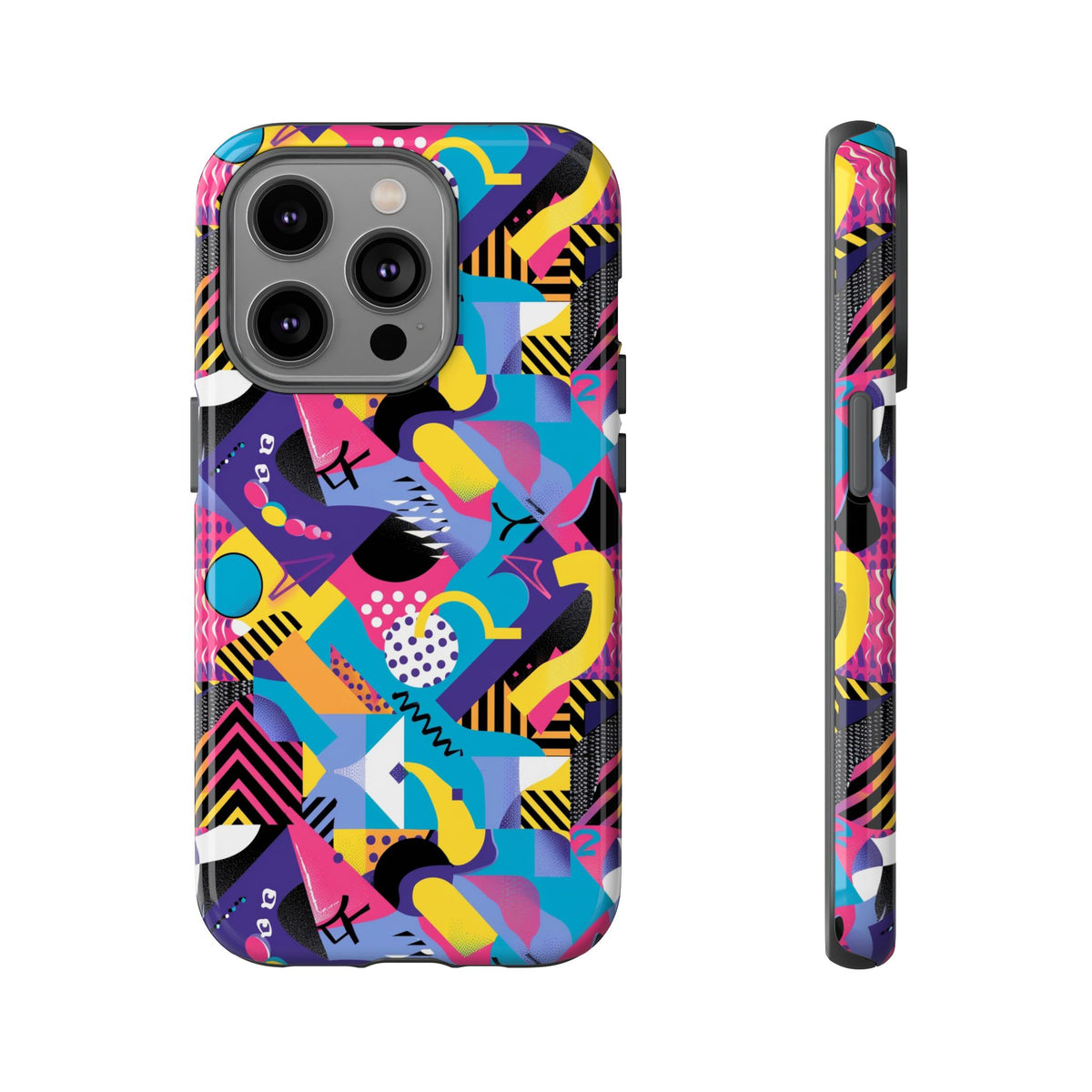90s Themed Seamless Pattern Phone Case – Embrace Retro Style and Protection 303