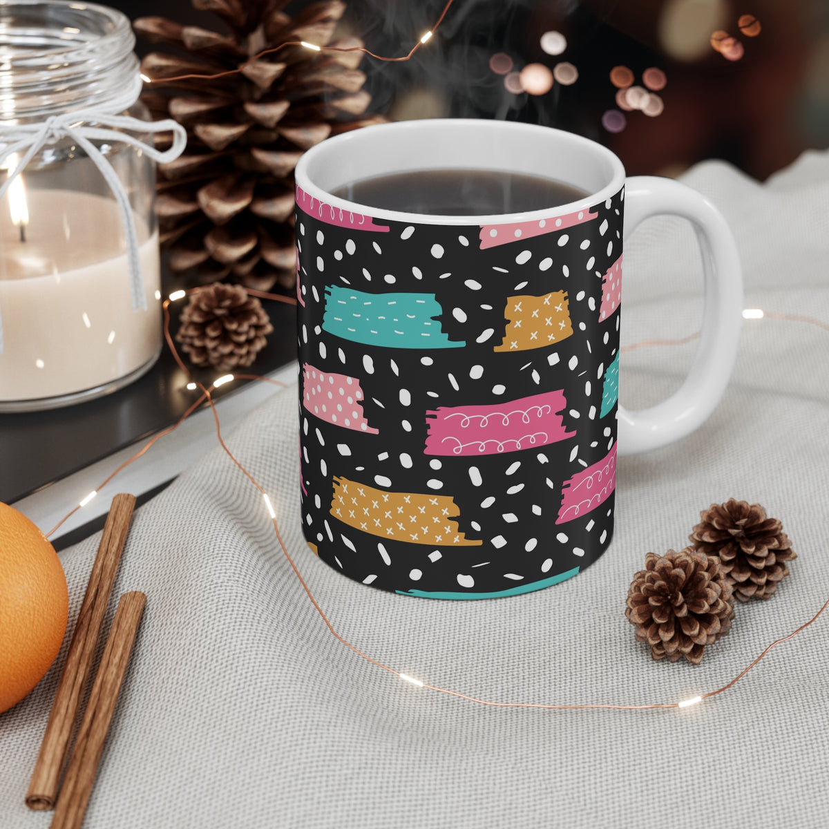 Cute Abstract Doodle Coffee Mug – Fun and Whimsical Drinkware 7