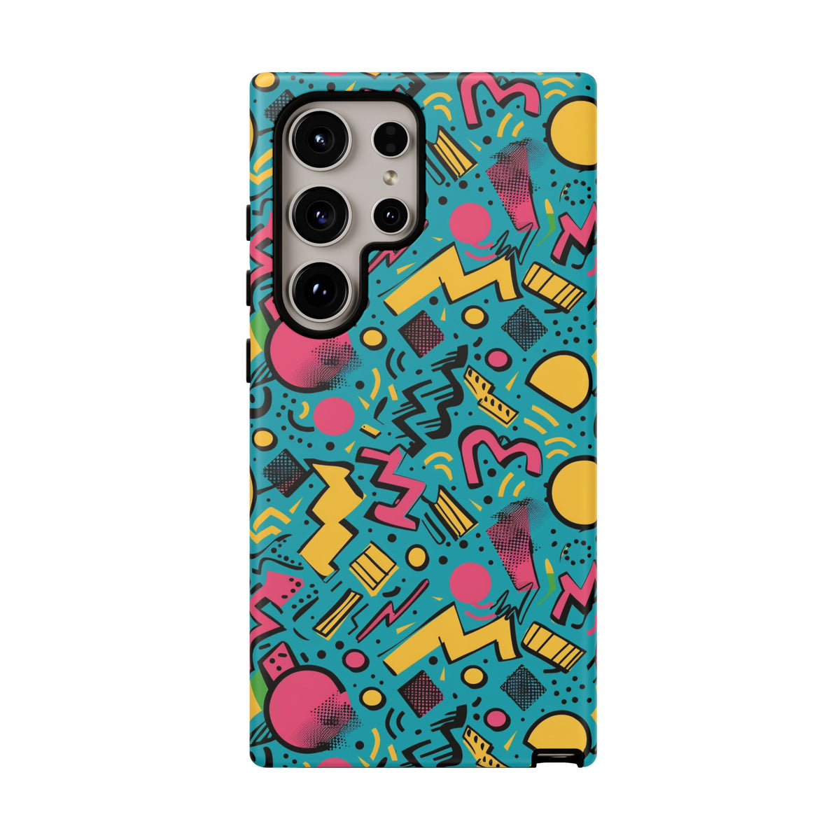 90s Themed Seamless Pattern Phone Case – Embrace Retro Style and Protection 253