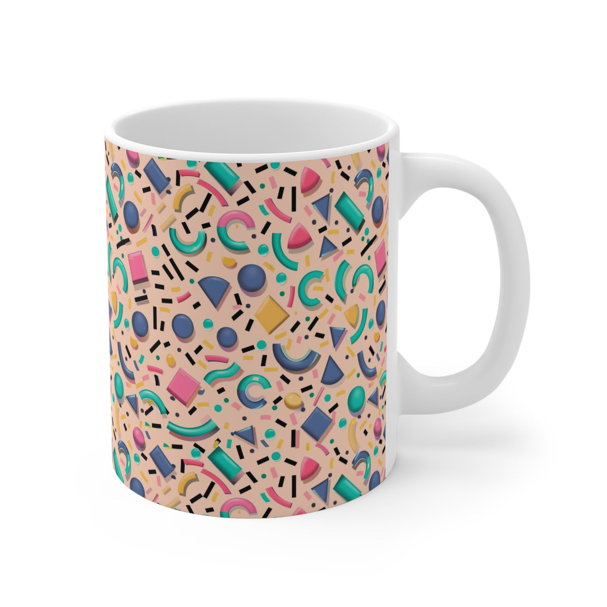 90s Retro Coffee Mug - Full Wrap Design 602