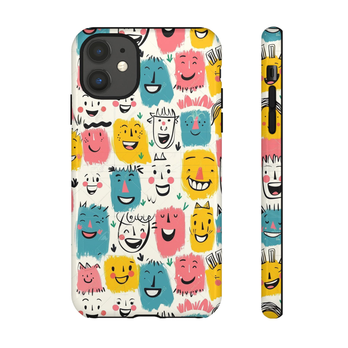 Happy Faces Phone Case – Joyful and Cheerful Design for a Bright Look